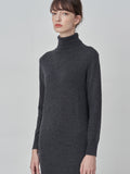 Turtleneck Maxi Dress_Graphite