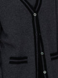 Button Long Cardigan_Graphite