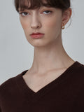 [Cafe Leandra] Detachable Sleeve Top_Brown
