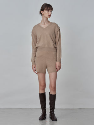 Cashmere Shorts_Camel