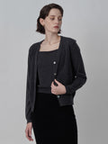 Sleeveless Top & Cardigan Set_Graphite