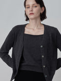 Sleeveless Top & Cardigan Set_Graphite