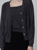 Sleeveless Top & Cardigan Set_Graphite