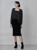 Sleeveless Top & Cardigan Set_Graphite