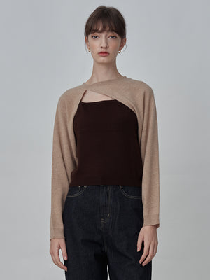Bolero Two-way Top_Camel
