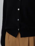 Classic V Neck Cardigan_Black