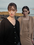 Classic V Neck Cardigan_Black