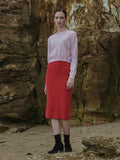 Crop Long Sleeve Sweater_Pink