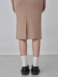 Straight Midi Skirt_Camel