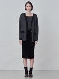 Straight Midi Skirt_Black