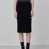 Straight Midi Skirt_Black