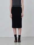 Straight Midi Skirt_Black