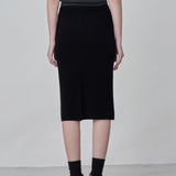 Straight Midi Skirt_Black