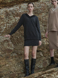Cashmere Mini Skirt_Graphite