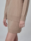 Cashmere Mini Skirt_Camel