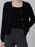 Sleeveless Top & Cardigan Set_Black