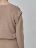 [Cafe Leandra] Detachable Sleeve Top_Camel