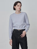 Crop Long Sleeve Sweater_Baby Blue