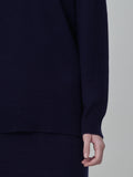 Double V Neck Sweater_Navy