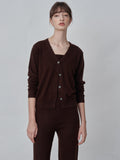 Sleeveless Top & Cardigan Set_Brown