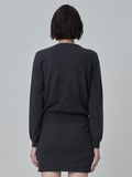 Classic V Neck Cardigan_Graphite