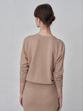 Classic V Neck Cardigan_Camel