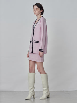 Cashmere Mini Skirt_Pink