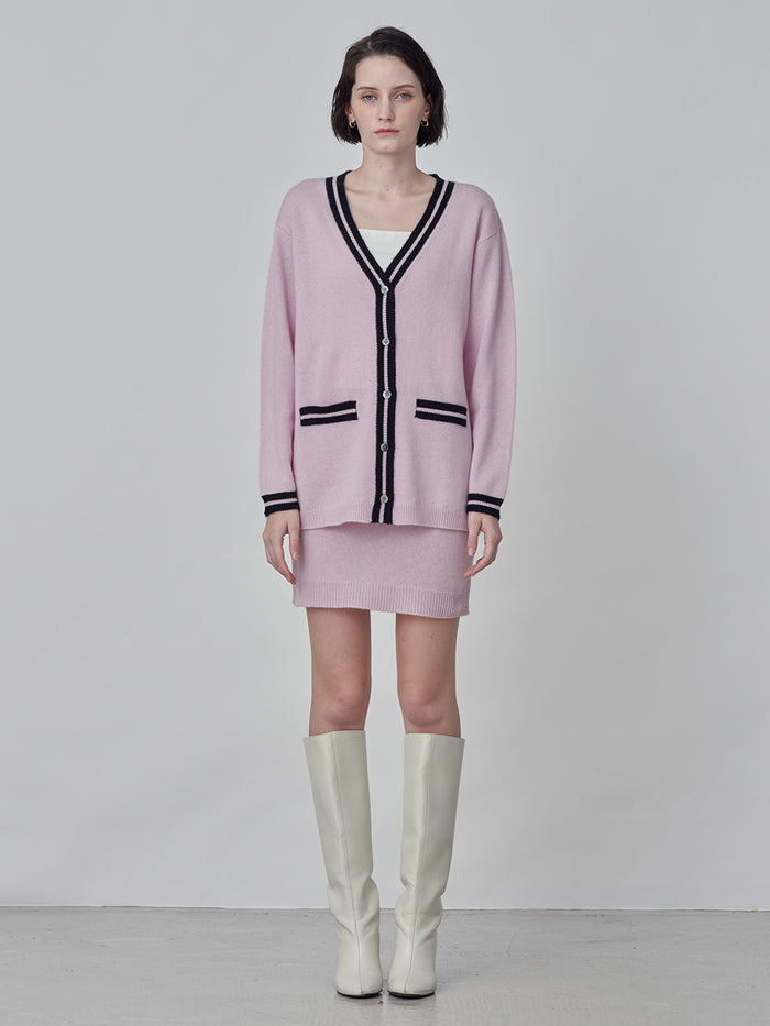 Cashmere Mini Skirt_Pink