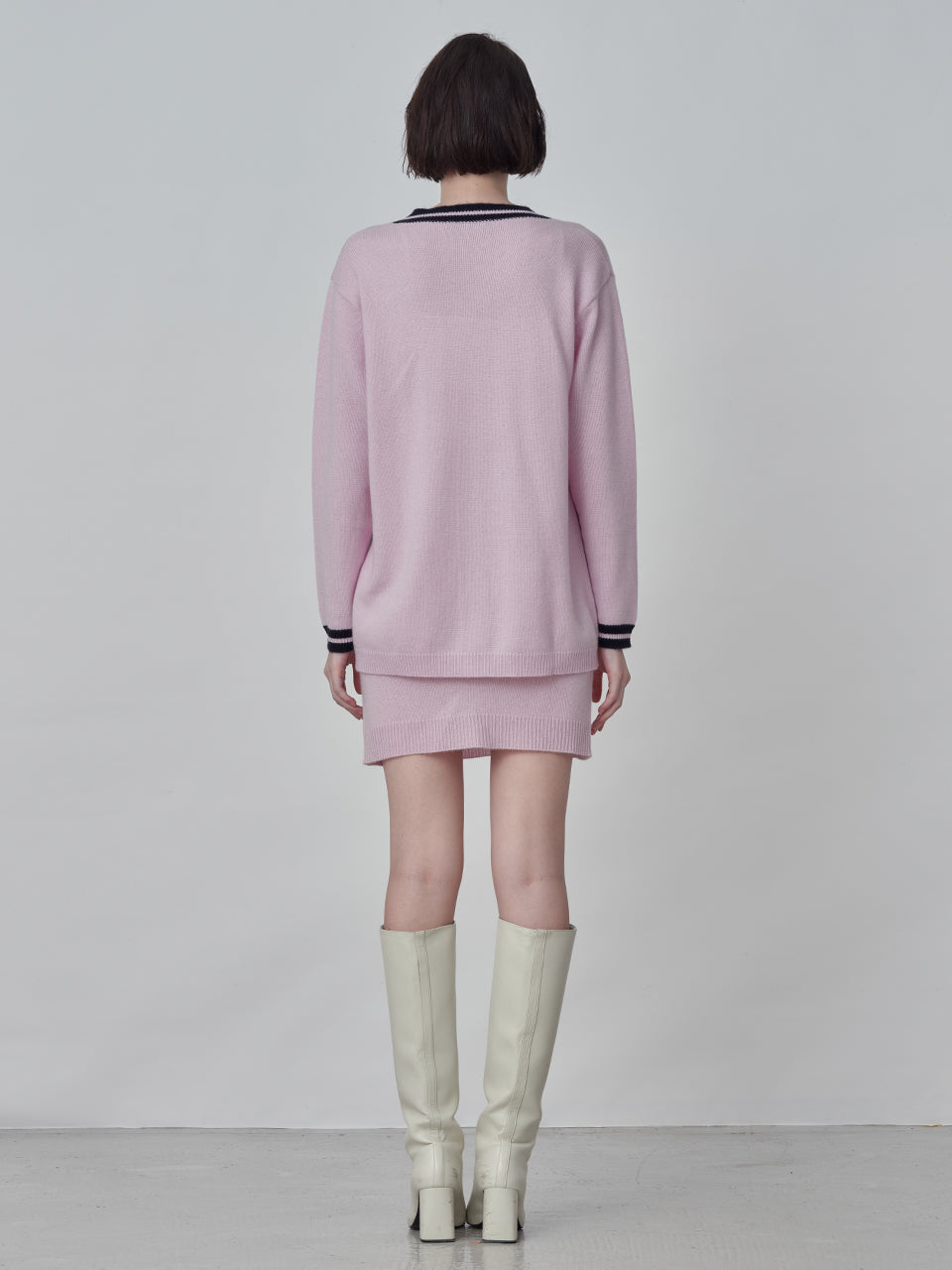 Cashmere Mini Skirt_Pink