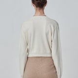 Crop Long Sleeve Sweater_White