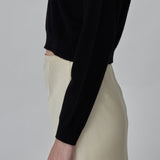 Crop Long Sleeve Sweater_Black