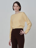 Crop Long Sleeve Sweater_Butter