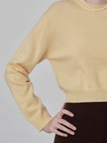 Crop Long Sleeve Sweater_Butter