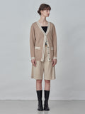 Button Long Cardigan_Camel