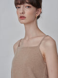Sleeveless Top & Cardigan Set_Camel