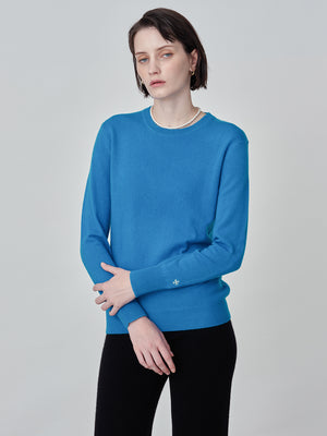 Classic Crew Neck Sweater_Cobalt Blue