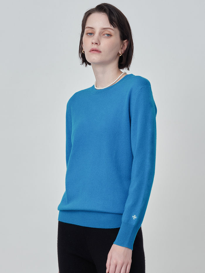 Classic Crew Neck Sweater_Cobalt Blue