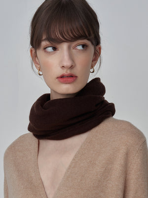 Cashmere Collar Scarf_Brown