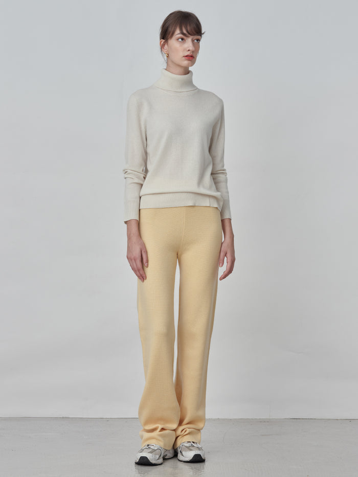 [Cafe Leandra] Straight Fit Pants_Butter