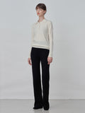 [Cafe Leandra] Straight Fit Pants_Black