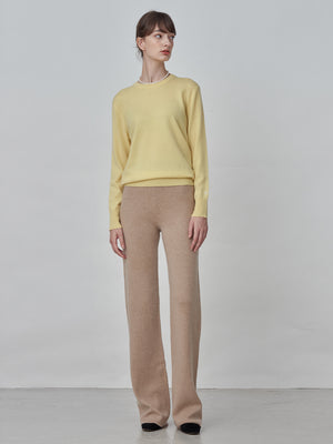 [Cafe Leandra] Straight Fit Pants_Camel