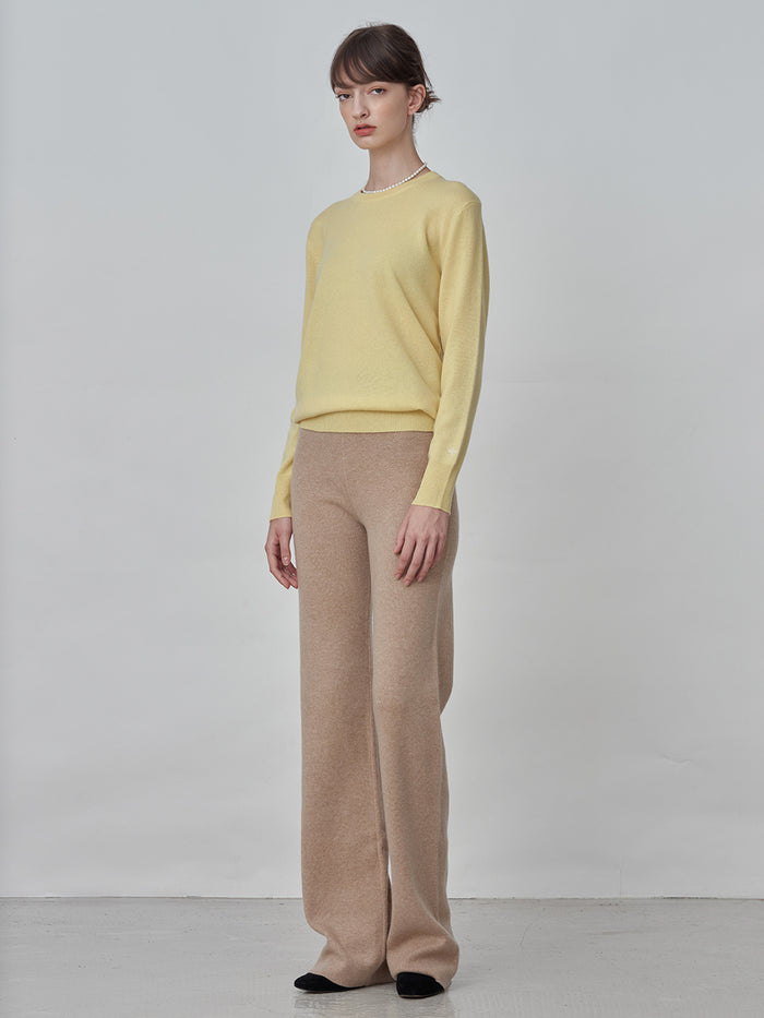 [Cafe Leandra] Straight Fit Pants_Camel