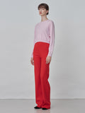 [Cafe Leandra] Straight Fit Pants_Red