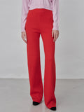 [Cafe Leandra] Straight Fit Pants_Red