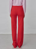 [Cafe Leandra] Straight Fit Pants_Red