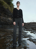 [Cafe Leandra] Straight Fit Pants_Graphite