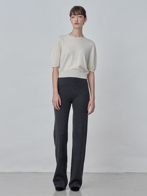 [Cafe Leandra] Straight Fit Pants_Graphite