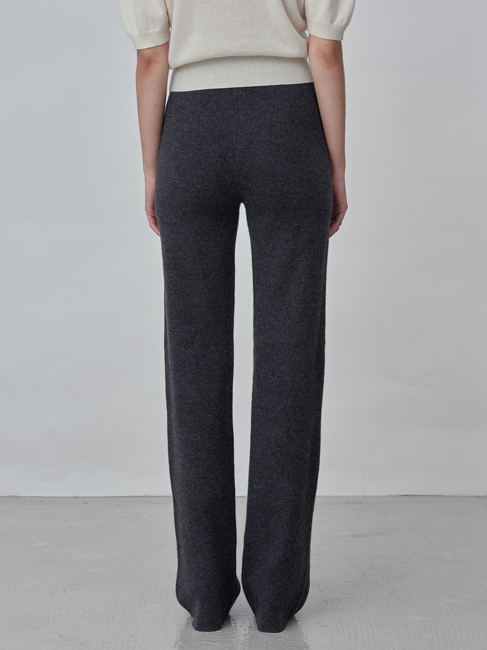[Cafe Leandra] Straight Fit Pants_Graphite