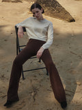 [Cafe Leandra] Straight Fit Pants_Brown