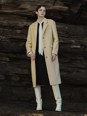 Cashmere Over Fit Coat_Butter